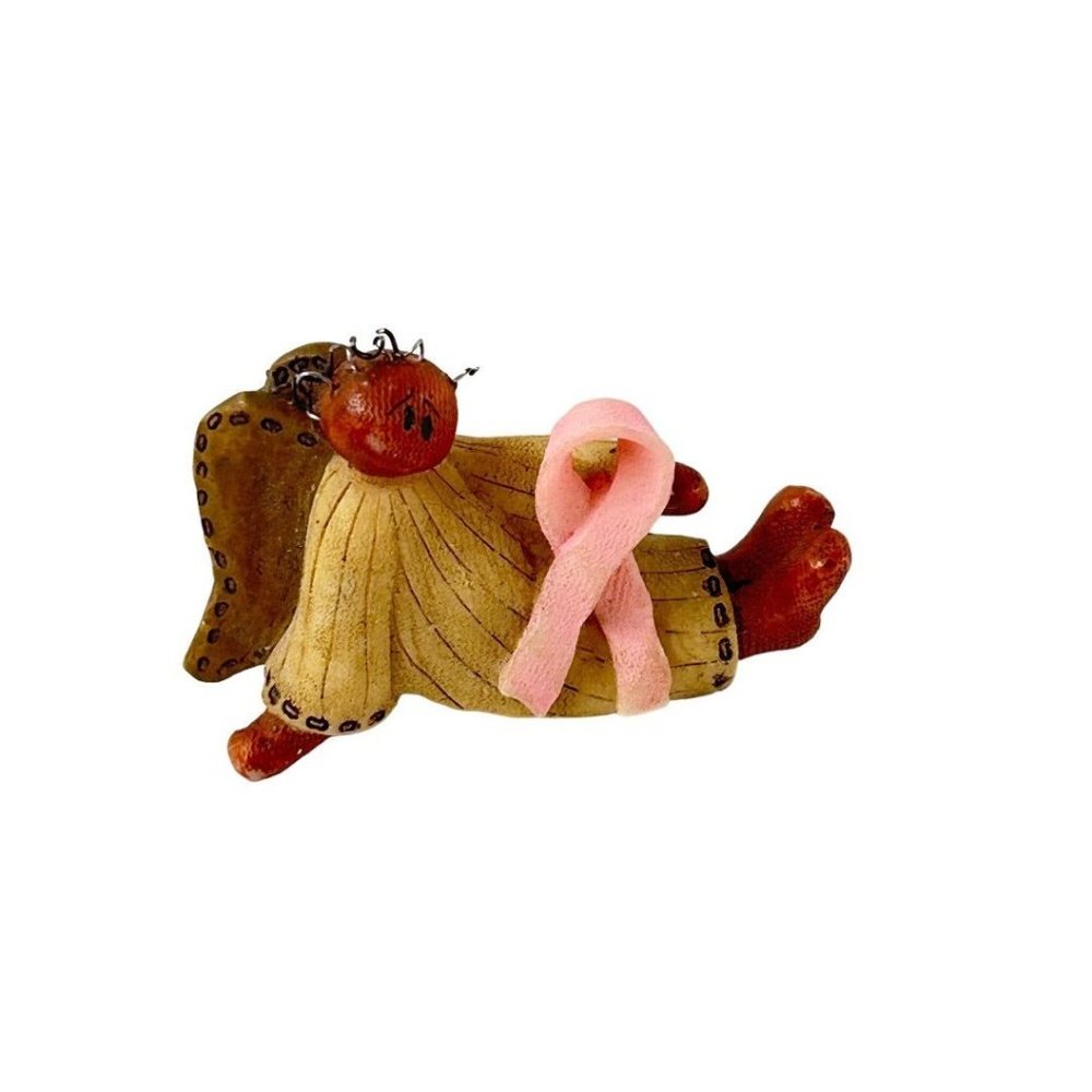 Honey and Me Breast Cancer Pin 2005 Brooch Primitive Style 1 3/4"